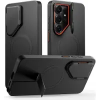 Tech-Protect Samsung Galaxy S26 Ultra Kevlar Aura -kotelo - MagSafe-yhteensopiva - Musta / Oranssi