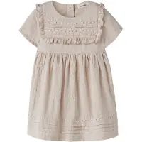 Lil´ Atelier Nmfferonia Ss Loose Dress Lil - Beige - 104