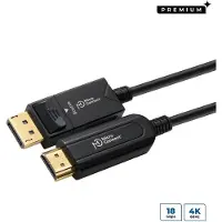 Microconnect DisplayPort 1.4 -näyttökaapeli, aktiivinen optinen kuitu, 25m, musta