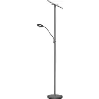 FISCHER&HONSEL GMBH Led uplight lattiavalaisin Dent, himmennettävä, Alumiini/harmaa/sinkki, Olohuone/ruokailutila, Metalli, Moderni, lukulamppu
