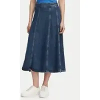 Tommy Hilfiger Dnm Ray Flared Midi Skirt Hw - Blue - 44