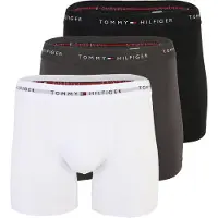 Tommy Hilfiger Underwear Bokserishortsit tummanharmaa / musta / valkoinen