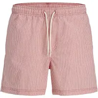 Jack & Jones Jpstmaui Ocean Seersucker Swim Shorts Ln - Red - XXL
