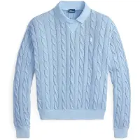 Ralph Lauren 2/20 Cotton-Knt-Polo - Blue - S