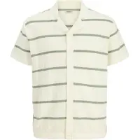 JJ REBEL Jrebstance Knit Resort Shirt Ss - Cream - XXL