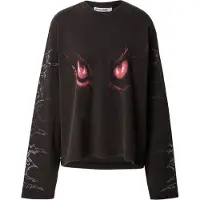 Weekday Printed Long Sleveeved T-Shirt - Black - XS