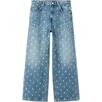Mango Polka Dot Straight-Leg Jeans - Blue - 36