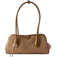 Calvin Klein Olkalaukku 'Emblem Extended Side Shoulder' khaki