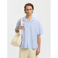 Selected Slhrlxoxford Ss Shirt Resort - Blue - XL