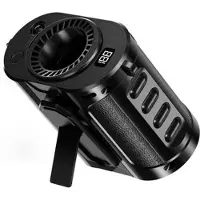 Mtp Products G30 kannettava vyötärötuuletin, jossa on virtapankki ja LED-valo - 15000RPM - musta