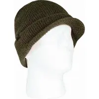 Rothco Watch Cap with Brim Wool (Color: Olive)