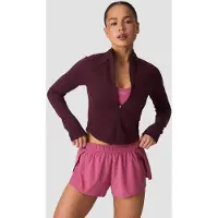ICANIWILL Mirage Printed Zip Midlayer Maroon Red