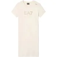 EA7 for woman. 7W000478_AF12500 Beige Evolution Dress (M), Casual, Cotton, Short sleeve