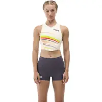 Hoka One One Women's Race Day Crop Bra Alabaster Flare L