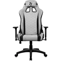 AROZZI Avanti Soft Fabric - Light Grey, kangasverhoiltu pelituoli, vaaleanharmaa/musta