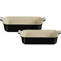 Le Creuset Heritage Oven Dishes 26 + 32 Cm Black - Uunivuoat Kivitavara Musta - 315203+315198