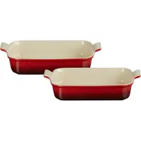 Le Creuset Heritage Oven Dishes 26 + 32 Cm - Uunivuoat Kivitavara Cerise - 315201+315196