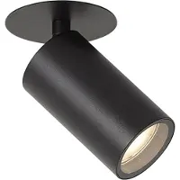 QAZQA Moderni upotettava kohdevalaisin musta GU10 50mm IP44 - Chels