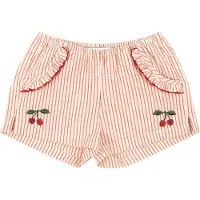 Konges Sløjd GOTS Ellie Röyhelöshortsit Amour Stripe Amour Stripe 6 Y Punainen 6 vuotta Tytöt
