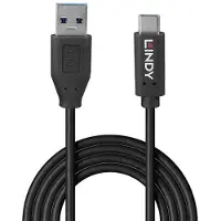 Lindy USB 3.2 Type A - Type C -kaapeli 36972 1,5 m, 10 Gbps, GRS, 1x USB 3.2 Type A uros, 1x USB 3.2 Type C uros