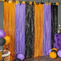 Hobby Hall Halloween koristelu 3 kpl oranssi violetti musta verhot