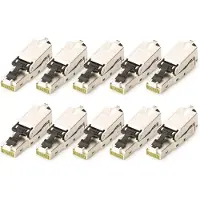 Digitus DN-93631-10, RJ-45, Hopea, Uros, Suora, Sinkki, Cat6a