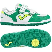 Joma Top Flex Velcro IN - Valkoinen/Vihreä Lapset - Sisäpeli (IC), koko 30