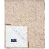 Lexington Jacquard Organic Cotton Bedspread - Beige - 260X240