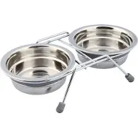 Trixie - Eat on Feet -ruokapatukka, kolinaton, 2 x 0,25 l/ø 11 cm - Kissat - Ruokailupaikat ja juoma-automaatit - Ruokabaari ja telineet