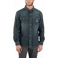 Carhartt Montana Relaxed Fit Denim Long-Sleeve Snap Front Paita