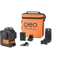 Geo Fennel FLG 6 vihreä moniviivalaser laukussa