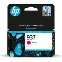 HP – 937 magenta alkuperäinen mustepatruuna, Perusvärintuotto, Magenta, 1 kpl, 800 sivua, Kertapakkaus (4S6W3NE)