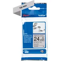 Brother TZE-R951-SATIININAUHA – MUSTA TEKSTI HOPEANVÄRISELLÄ NAUHALLA, 24 MM (TZER951)