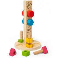 Bigjigs Wooden Nuts and Bolts Tower 11pcs.