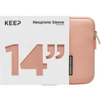 Keep 14" neopreeninen suojatasku kannettavalle, Coral Pearl