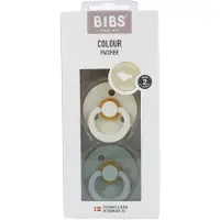 BIBS Colour Size 2: Anatomical 6+ months tutti Ivory / Sage 2 kpl