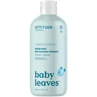ATTITUDE Baby Leaves Bubble Wash kylpyvaahto syntymästä lähtien 473 ml