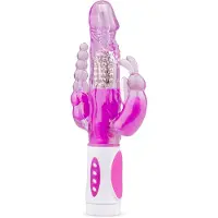 EasyToys Raving Rabbit - 3-haarainen vibraattori (pinkki)