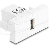 DeLOCK 90907, Tasainen, Valkoinen, USB A, USB B, Naaras, Naaras