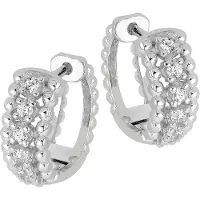 Lykken Casuals hopeiset rengaskorvakorut zirkonioilla 14 mm