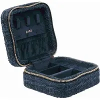 Dark Tweed Jewellery Box Mini Navy Blue
