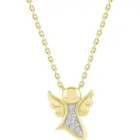 Lykken Elegance kultainen enkeli timanttikaulakoru 0.03ct