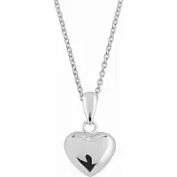 Lykken Hearts hopeinen sydänriipus ketjulla 10 mm