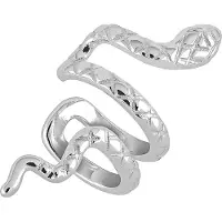 Lykken Symbols hopeiset käärme earcuff-korvakorut 26 mm