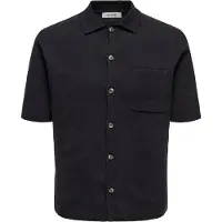 Only & Sons Onssilas Reg Ss Shirt Knit - Black - XXL