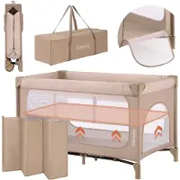 Lionelo JASMIN EASY FOLD Matkasänky, Beige Sand