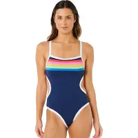 Rip Curl Women's Surf Stripe Cheeky One Piece Dark Navy L