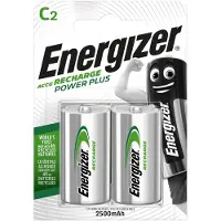 Energizer Recharge Power Plus ladattavat LR14/C paristot 2500mAh - 2 kpl.