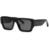 Philipp Plein Aurinkolasit SPP144 55/20/150 Musta kiiltävä Akryyli MIEHET SPP144