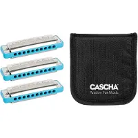 Cascha Huuliharppusetti C-G-A Ocean Rock Blues HH 2345, sininen